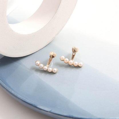 Bohemian Pearl Jacket Earrings